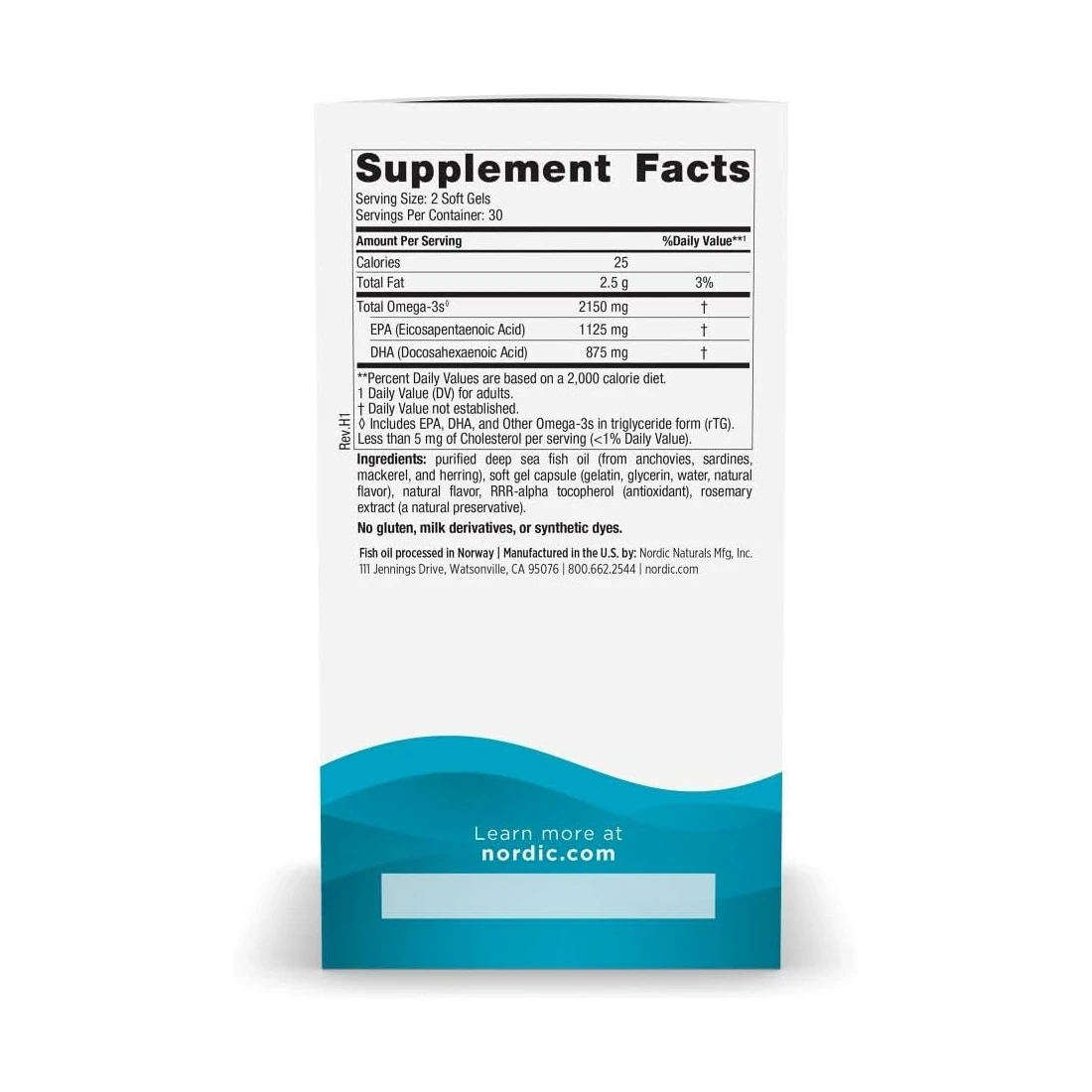 Nordic Naturals Ultimate Omega 2X Fish Oil Softgels – Fresh Lemon Taste, High-Strength Omega-3 EPA & DHA ingredients