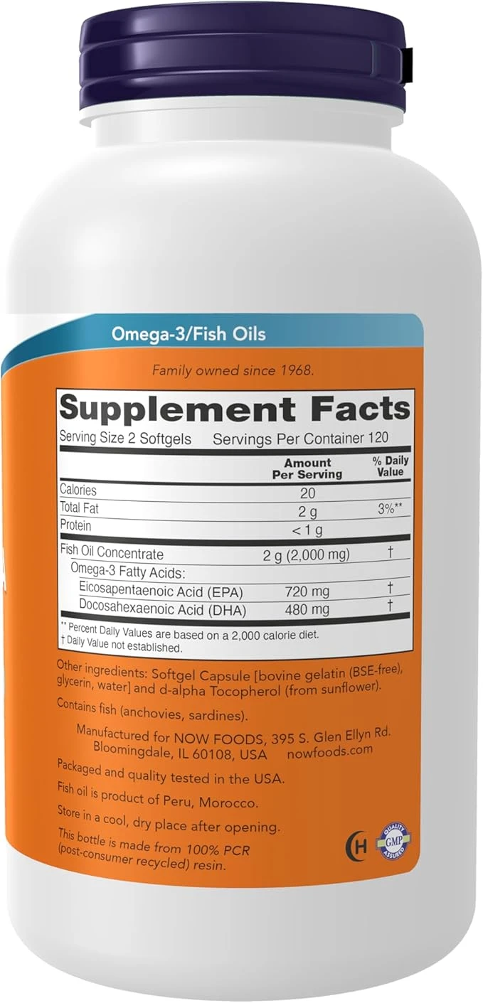 NOW Foods Super Omega EPA Fish Oil Cardiovascular Support 240 Softgels ingredients