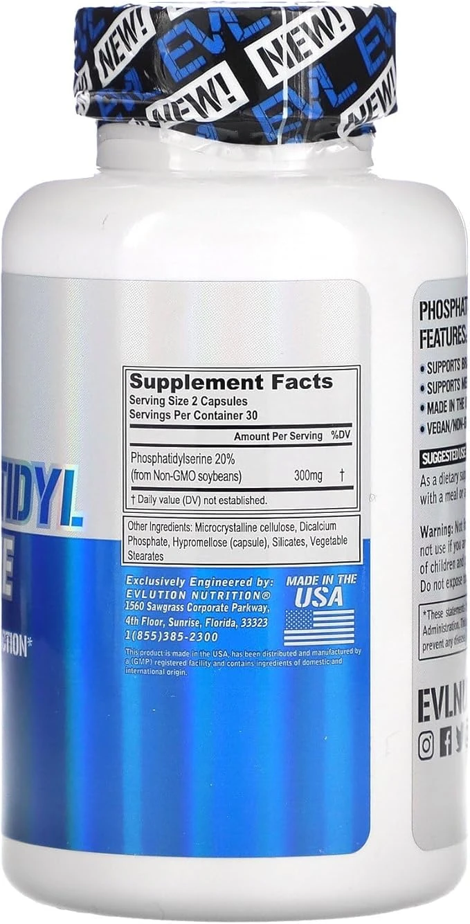EVLution Nutrition Phosphatidyl Serine 60 Veggie Capsules ingredients