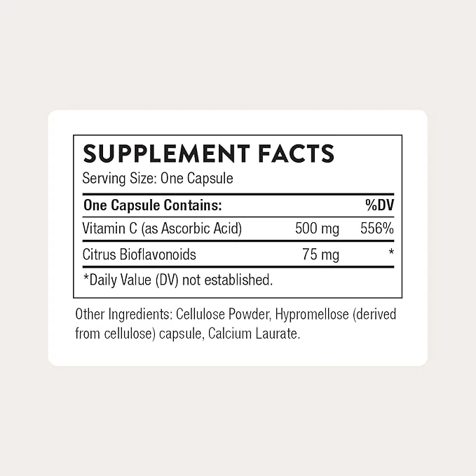 Thorne Vitamin C 500mg with Flavonoids 90 Capsules thumbnail 2