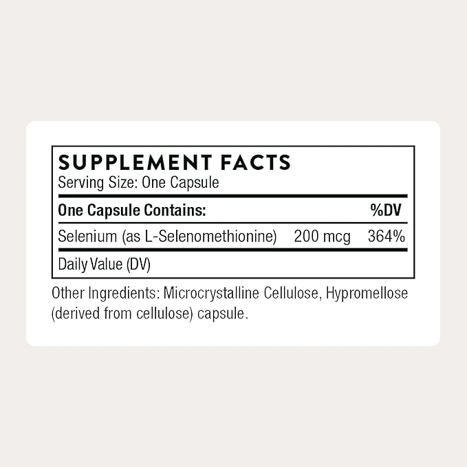 Thorne Selenium 200mcg 60 Capsules thumbnail 6