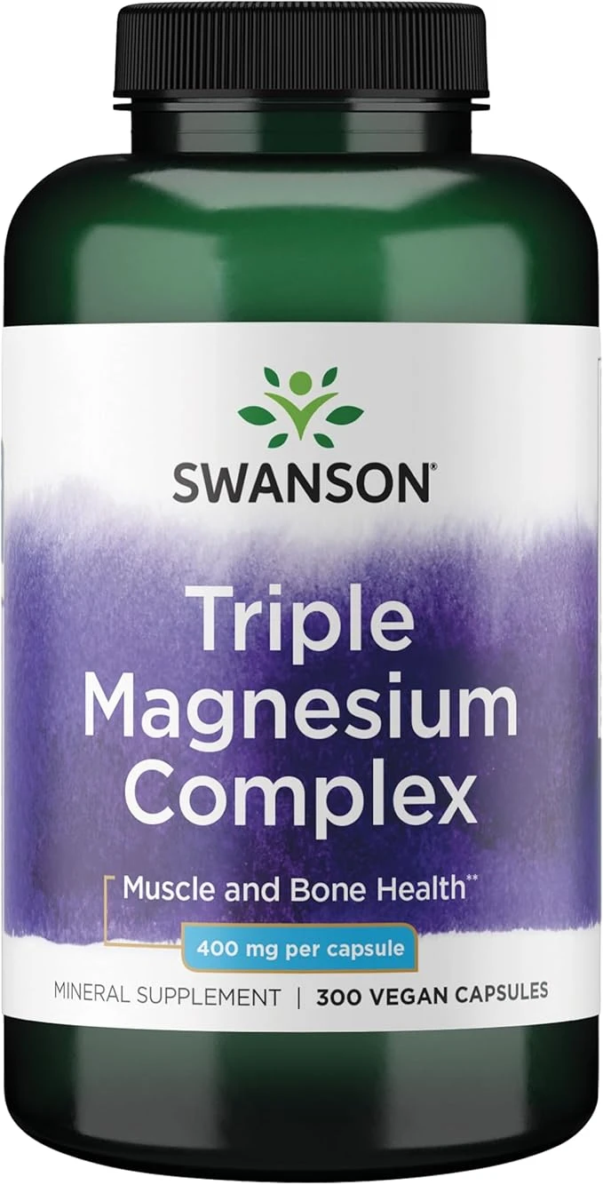 Swanson Triple Magnesium Complex Muscle And Bone Health 400mg per Serving 100 Vegan Capsules thumbnail 4