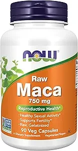 NOW Foods Raw Maca 750mg Reproductive Health 90 Veg Capsules thumbnail 2
