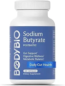 BodyBio Sodium Butyrate Postbiotic Gut Support 100 Capsules thumbnail 2