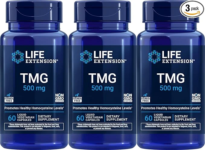 Life Extension TMG 500mg 60 Liquid Vegetarian Capsules thumbnail 2