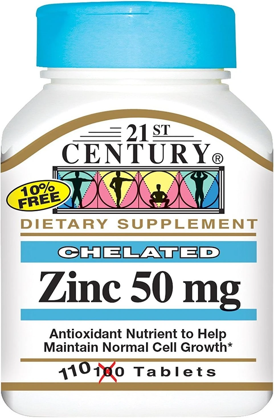 21st Century Chelated Zinc 50mg Antioxidant & Immune Support 60 Tablets thumbnail 2