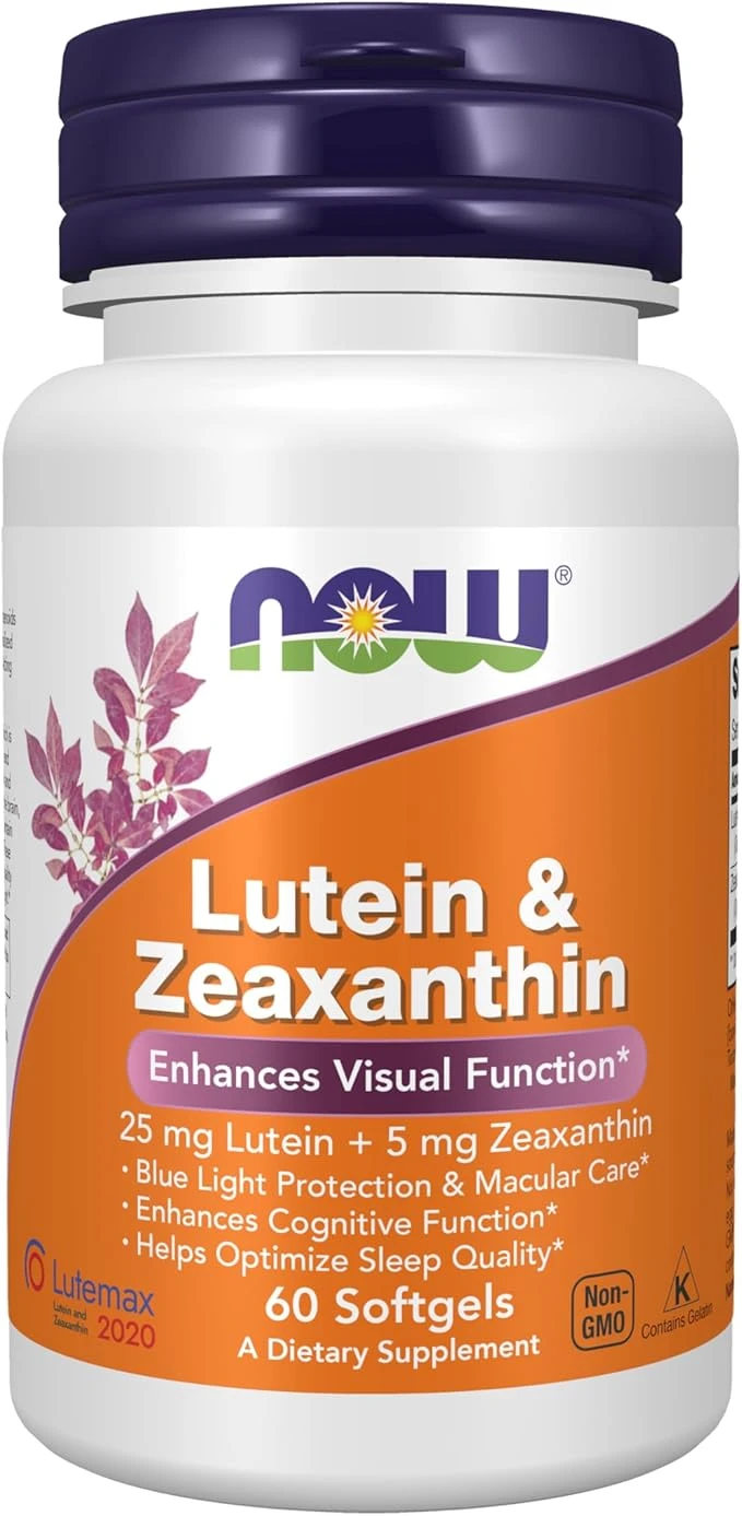 NOW Foods Lutein & Zeaxanthin Enhances Visual Function 60 Softgels thumbnail 3