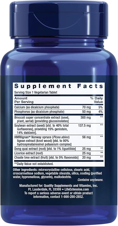 Life Extension Women's Health Estrogen for Women 30 Vegetarian Tablets thumbnail 5