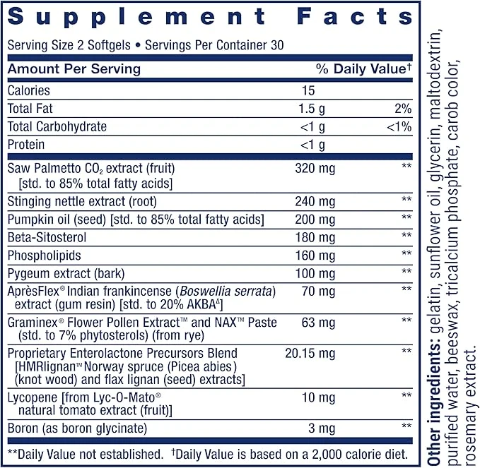 Life Extension Mens Health Ultra Prostate Formula 60 Softgels thumbnail 2