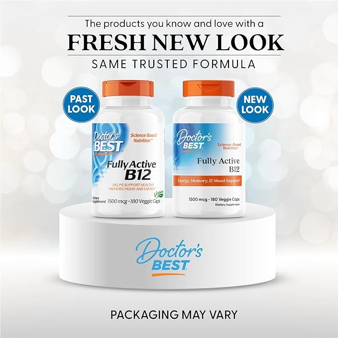Doctor's Best Fully Active B12 Memory & Mood Support 1500mcg 180 Veggie Caps thumbnail 3
