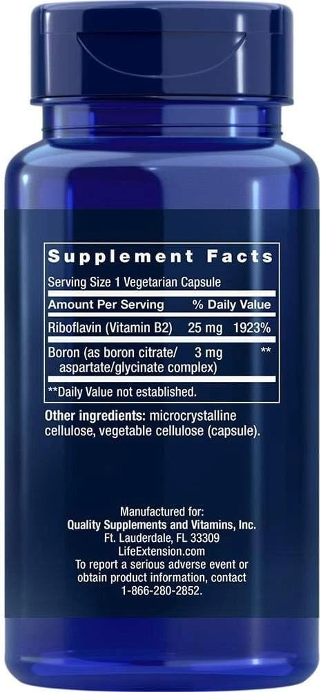 Life Extension Boron 3mg Advanced Chelate Complex 100 Vegetarian Capsules thumbnail 5