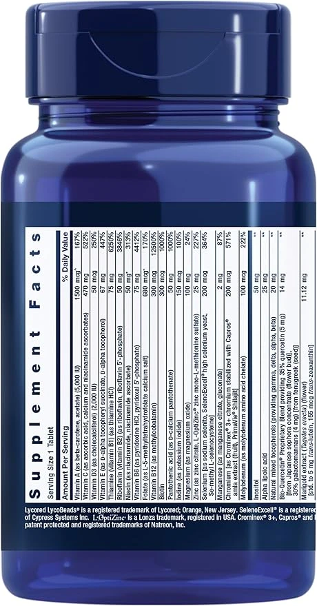 Life Extension One-Per-Day Multivitamin High Potency & Mineral Supplement 60 Tablets thumbnail 3
