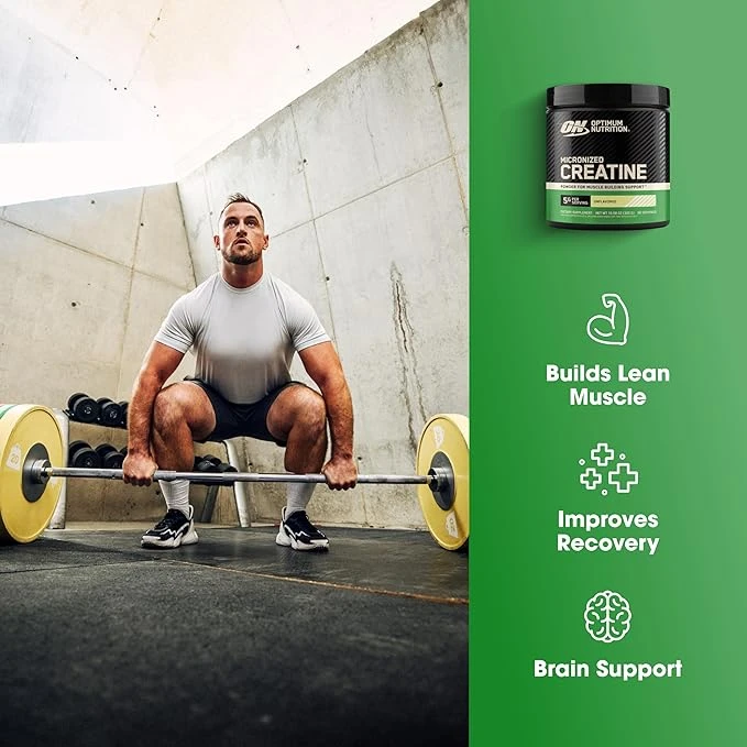 Optimum Nutrition Micronised Creatine Powder 5g Per Serving Unflavoured 10.58 oz (300g) thumbnail 3