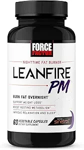 Force Factor LeanFire PM Night-time Fat Burner 60 Vegetable Capsules thumbnail 2