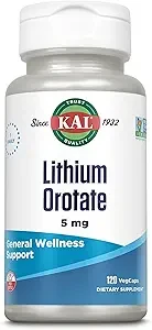 KAL Lithium Orotate 5mg General Wellness Support 120 VegCaps thumbnail 4