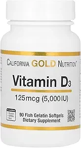 California Gold Nutrition Simply One Vitamin D3 1250mcg (50000 Iu) 50 Capsules thumbnail 2