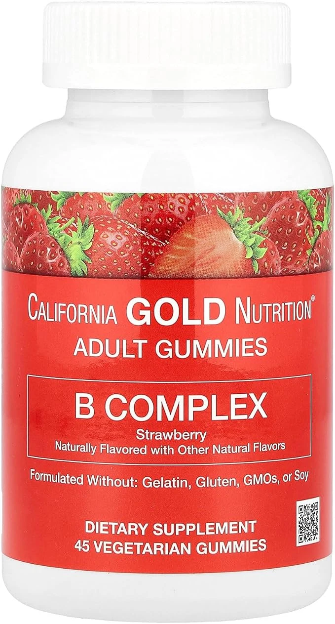 California Gold Nutrition Adult Gummiology B Complex 45 Vegetarian Gummies thumbnail 3
