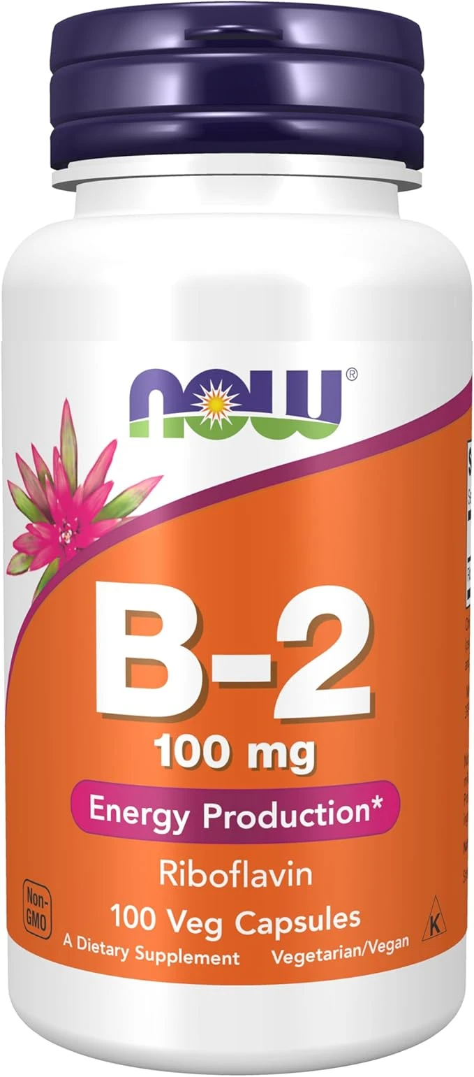 NOW Foods B-2 100mg Energy Production Riboflavin 100 Veg Capsules thumbnail 4