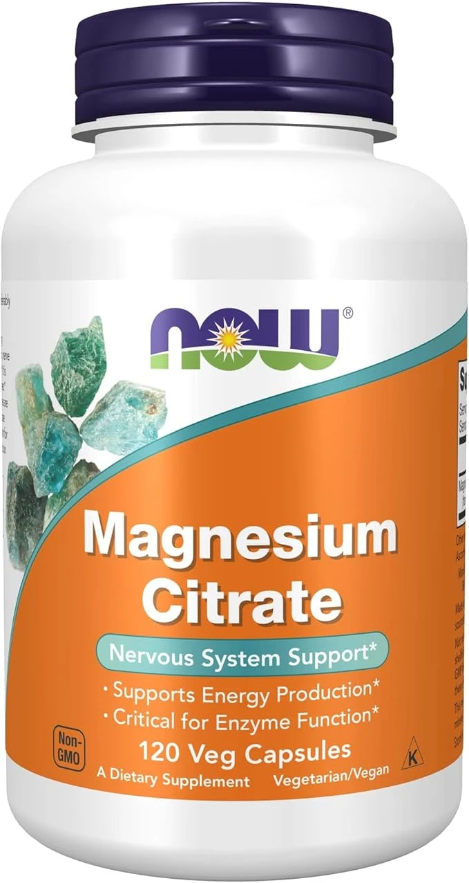 NOW Foods Magnesium Citrate Nervous System Support 240 Veg Capsules thumbnail 4