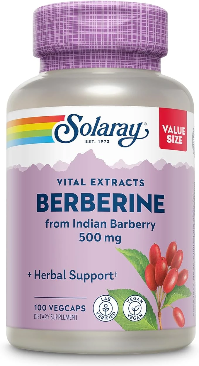 Solaray Vital Extracts Berberine 500mg 60 Veg Caps thumbnail 2