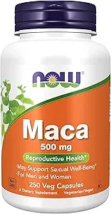 NOW Foods Maca 500mg Reproductive Health 250 Veg Capsules thumbnail 2