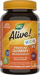Nature's Way Alive! Kids Gummy Multivitamin Support Bone Eyes And Immune Health 60 Gummies thumbnail 4