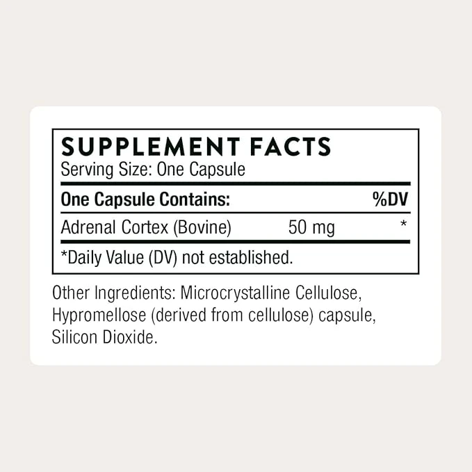 Thorne Adrenal Cortex Glander 60 Capsules ingredients