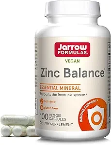 Jarrow Formulas Vegan Zinc Balance Essential Mineral Support the Immune System Veg Capsules thumbnail 2