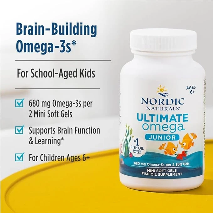 Nordic Naturals 680mg 3s- Per 2 Soft Gels Ultimate Omega Junior 90 Mini Soft Gels thumbnail 2
