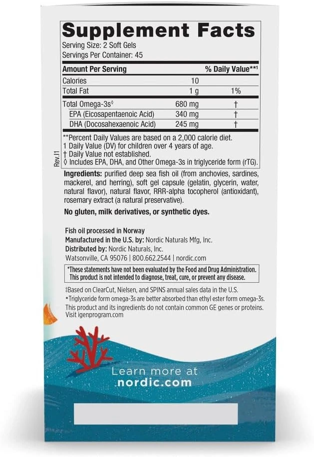 Nordic Naturals 680mg 3s- Per 2 Soft Gels Ultimate Omega Junior 90 Mini Soft Gels thumbnail 4