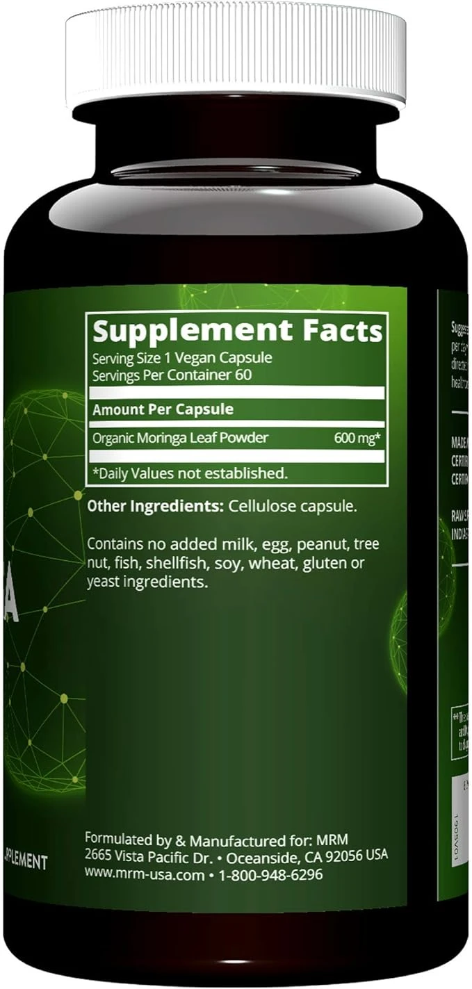 Mrm Nutrition Moringa Leaf Superfood 60 Vegan Capsules thumbnail 5