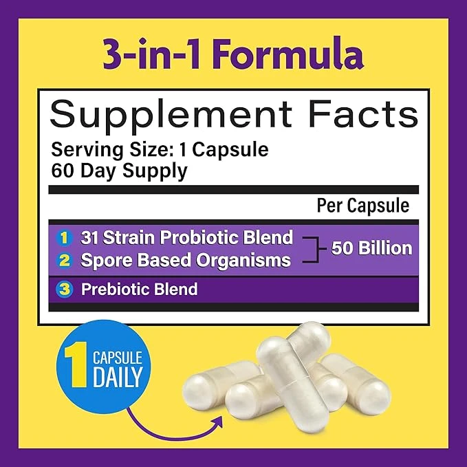 InnovixLabs Multi-Strain Probiotic Support Immune And Gut Health 60 Capsules thumbnail 5