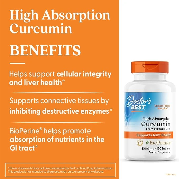 Doctor's Best High Absorption Curcumin Supports Joint Health 120 Veg Caps thumbnail 3