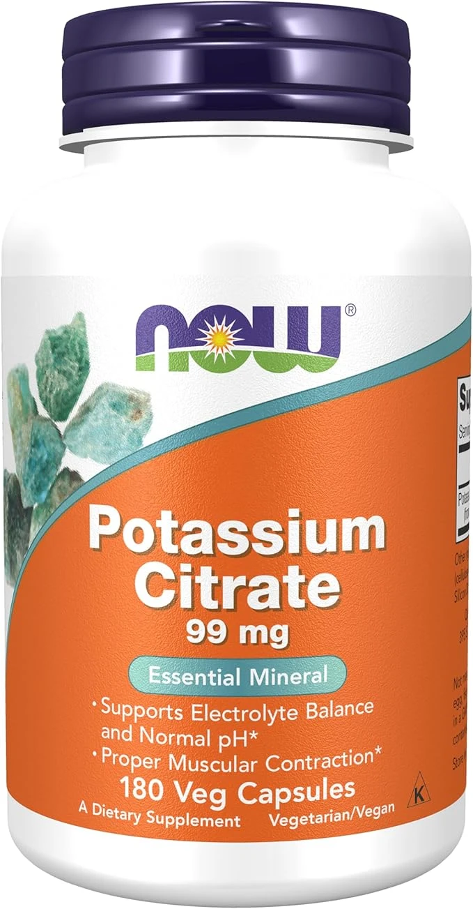 Now Foods Potassium Citrate 99mg Essential Health 180 Veg Capsules thumbnail 2