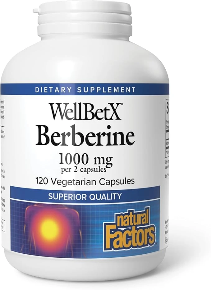 Natural Factors WellBetX Berberine 1000mg Per 2 Capsules 60 Vegetarian Capsules thumbnail 4