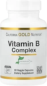 California Gold Nutrition Vitamin B Complex Magnafolate Pro 60 Veggie Capsules thumbnail 3