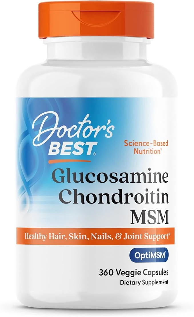 Doctor's Best Glucosamine Chondroitin MSM Healthy Hair & Joint Support 360 Veg Capsules thumbnail 2