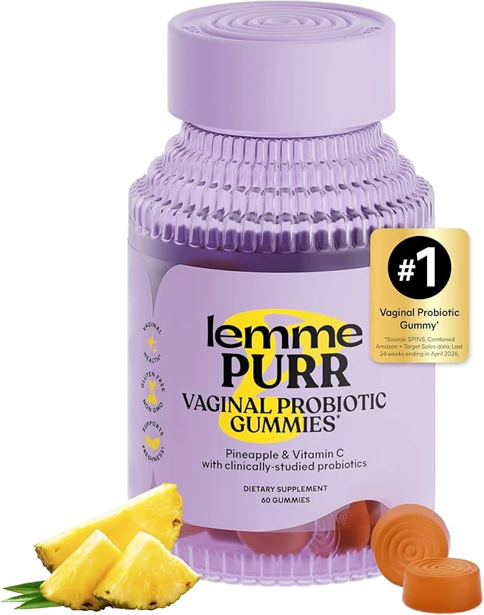 Lemme Purr Vaginal Probiotic Gummies Pineapple & Vitamin C 60 Gummies thumbnail 3