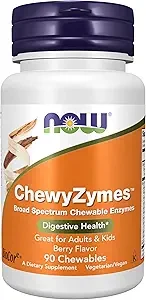 NOW Foods ChewyZymes Natural Berry Flavour Digestive Health 90 Chewables thumbnail 2