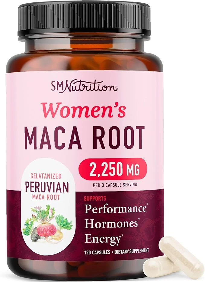 SMNutrition Women's Maca 2250mg Per Serving Root 120 Capsules thumbnail 2