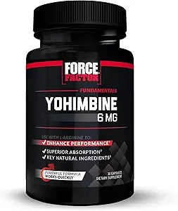 Force Factor Yohimbine 6mg Powerful Formula 30 Capsules thumbnail 2