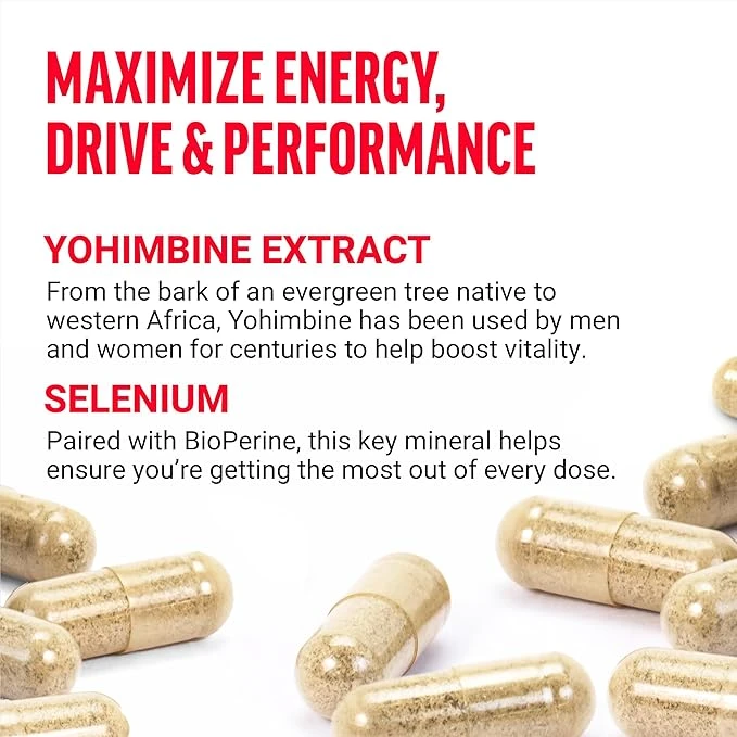 Force Factor Yohimbine 6mg Powerful Formula 30 Capsules thumbnail 3