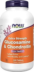 NOW Foods Extra Strength Glucosamine & Chondroitin Joint Health 240 Capsules thumbnail 2