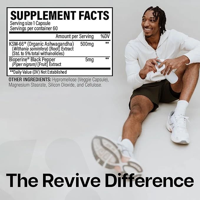 Revive KSM-66 Ashwagandha 60 Vegetarian Capsules ingredients