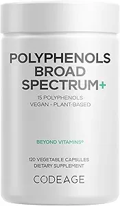 Codeage Polyphenols Broad Spectrum+ 15 Polyphenols Vegan-Plant-Based Beyond Vitamins 120 Capsules thumbnail 4