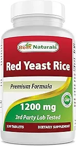 Best Naturals Red Yeast Rice Premium Formula 1200mg 120 Tablets thumbnail 3