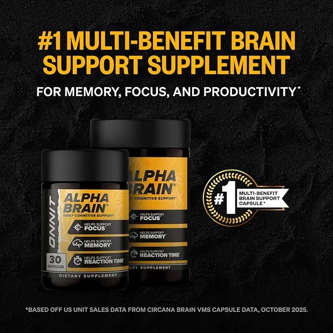Onnit Alpha BRAIN Helps Support Reaction Time 30 Capsules thumbnail 3