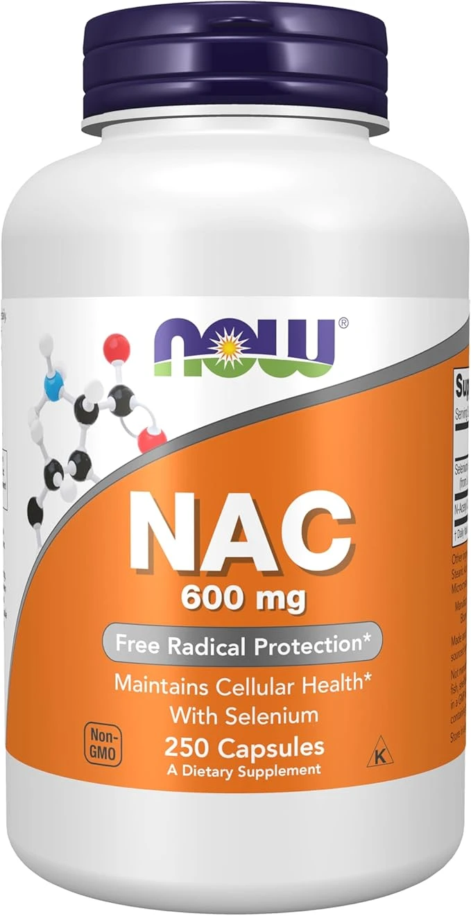 NOW Foods NAC 600mg Free Radical Protection 250 Capsules thumbnail 4