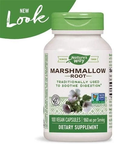 Nature's Way Marshmallow Root Traditional Digestive Support 960mg 100 Vegan Capsules thumbnail 2