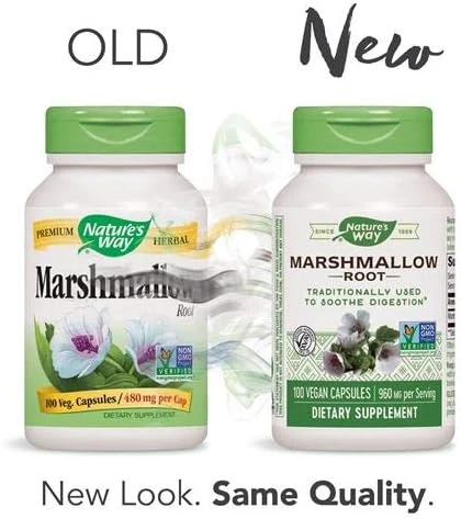 Nature's Way Marshmallow Root Traditional Digestive Support 960mg 100 Vegan Capsules thumbnail 4